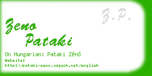 zeno pataki business card