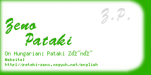 zeno pataki business card